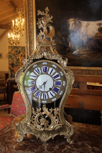 Horlogerie Cartel - Cartel et sa console Louis XV en marqueterie Boulle, Claude du GRAND MESNIL horloger