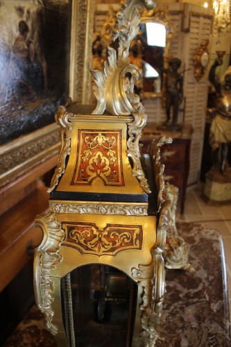 Cartel et sa console Louis XV en marqueterie Boulle, Claude du GRAND MESNIL horloger - Louis XV