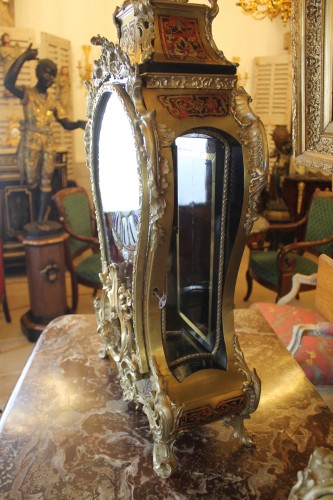 Antiquités - Cartel et sa console Louis XV en marqueterie Boulle, Claude du GRAND MESNIL horloger