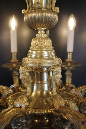 Lustre Mazarin en bronze doré, circa 1820 - Luminaires Style Restauration - Charles X