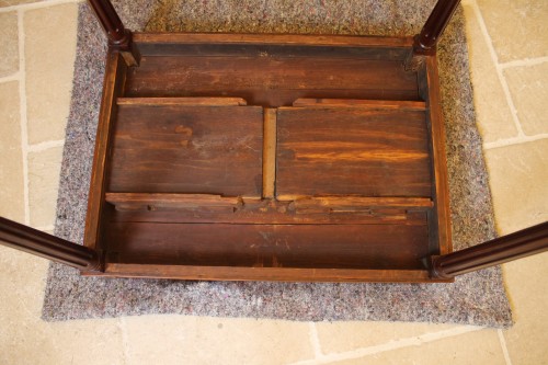 Antiquités - Table tric trac en acajou massif, Nantes époque Louis XVI