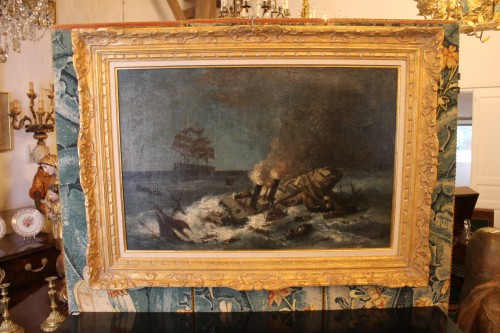 FONECHE André (1851-1942) – Scène de naufrage - Tableaux et dessins Style 
