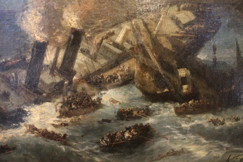  - FONECHE André (1851-1942) – Scène de naufrage