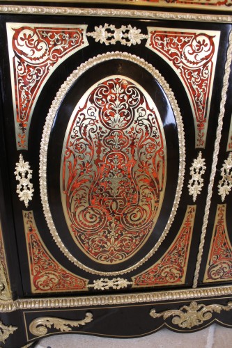 XIXe siècle - Meuble à hauteur d'appui en marqueterie Boulle, époque Napoléon III