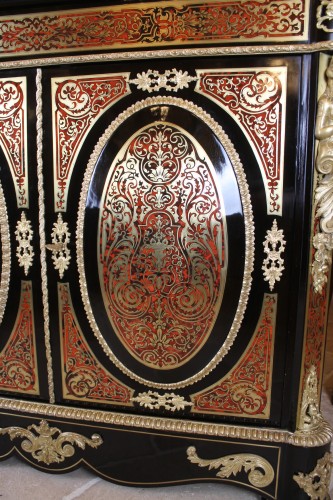 Meuble à hauteur d'appui en marqueterie Boulle, époque Napoléon III - Napoléon III