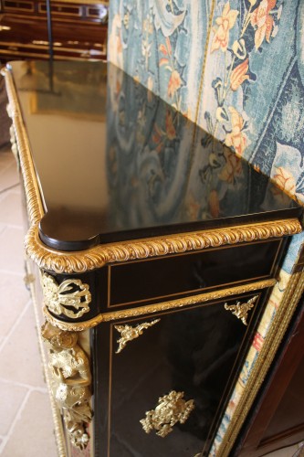 Napoléon III - Meuble à hauteur d'appui en marqueterie Boulle, époque Napoléon III