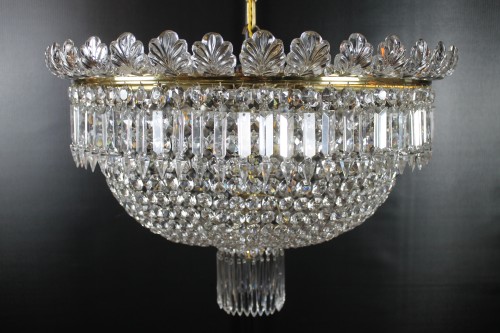 Baccarat – Important lustre plafonnier, circa 1900 - Luminaires Style 