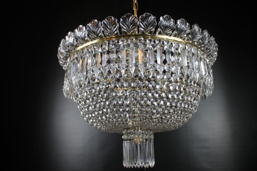 XXe siècle - Baccarat – Important lustre plafonnier, circa 1900