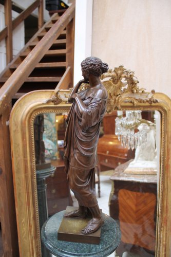 Sculpture Sculpture en Bronze - Sculpture en bronze de la Diane de Gabies, époque XIXe siècle