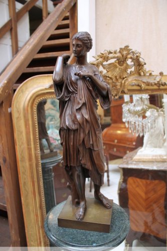  - Sculpture en bronze de la Diane de Gabies, époque XIXe siècle