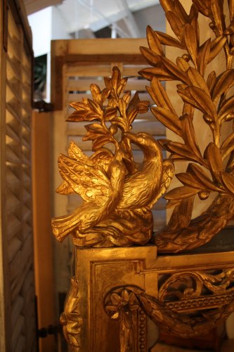 Miroir XIXe siècle en bois doré - Antiquités Thierry Martin