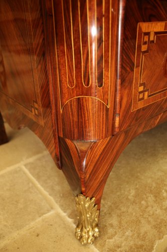 Antiquités - Commode marquetée d'époque Transition