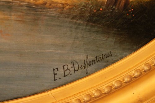  - Paire de tabeaux par F.B. DESFONTAINES, première moitié du XIXe siècle