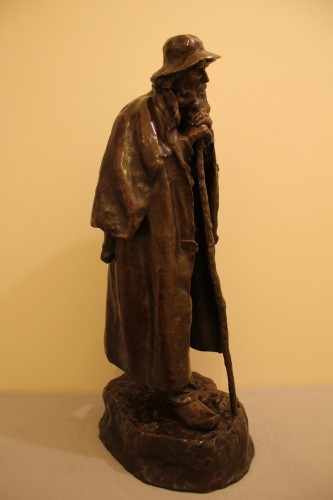 Sculpture Sculpture en Bronze - Le Berger, bronze de Marius REMONDOT fonte Thiébaut, Fumière et Gavignot