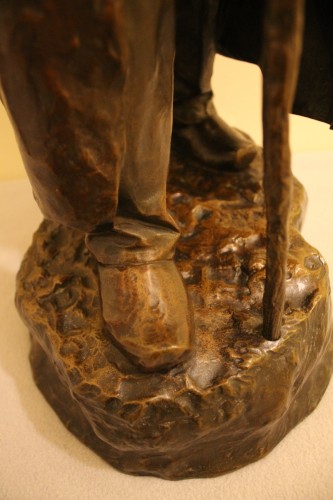 Antiquités - Le Berger, bronze de Marius REMONDOT fonte Thiébaut, Fumière et Gavignot