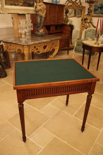 Table tric-trac, travail bordelais d'époque Louis XVI - Louis XVI