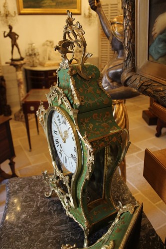 Louis XV - Cartel et sa console en corne verte, époque Louis XV