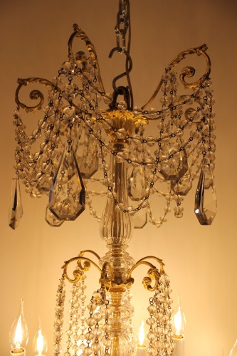  - Lustre en bronze et cristal de Baccarat à 18 lumières, fin XIXe siècle