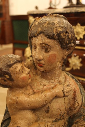 Antiquités - Vierge à l'enfant XVIIe siècle
