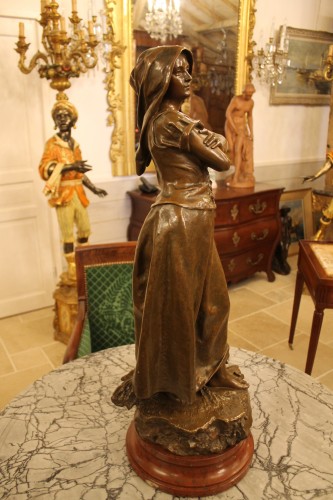 Glaneuse, important bronze de Henri Godet (1863-1937) - Sculpture Style 