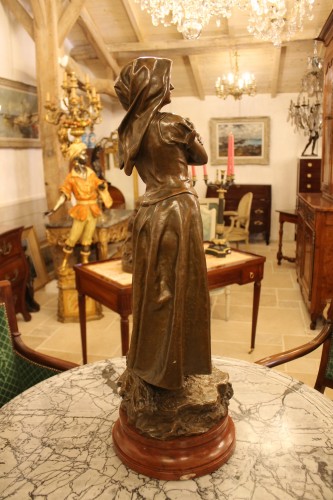 XXe siècle - Glaneuse, important bronze de Henri Godet (1863-1937)