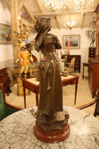 XXe siècle - Glaneuse, important bronze de Henri Godet (1863-1937)