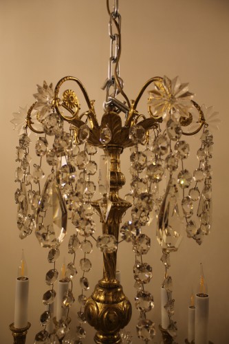 XIXe siècle - Important lustre corbeille en cristal de Baccarat à 24 feux, circa 1875