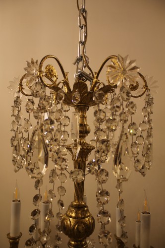 XIXe siècle - Important lustre corbeille en cristal de Baccarat à 24 feux, circa 1875