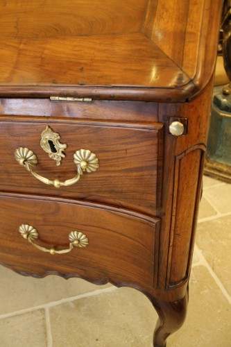 Antiquités - French Louis XV Provencal slope desk in walnut