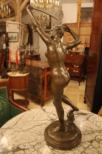 Sculpture Sculpture en Bronze - Diane Chasseresse - Alexandre FALGUIERE (1831-1900)