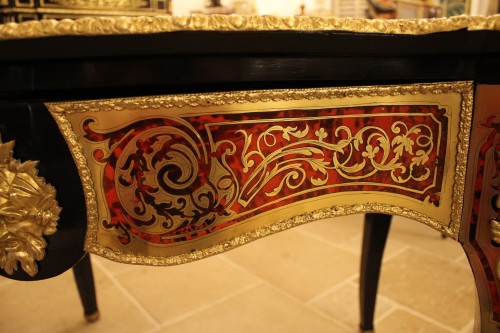 Mobilier Table & Guéridon - Table violon Napoléon III en marqueterie Boulle
