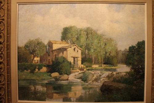 Georges Charles ROBIN (1903-2003) - Moulin de Chariet près de Boussay - Tableaux et dessins Style 