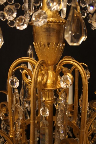 Luminaires Lustre - Baccarat - Lustre en bronze et cristal à 20 lumières, fin du XIXe siècle