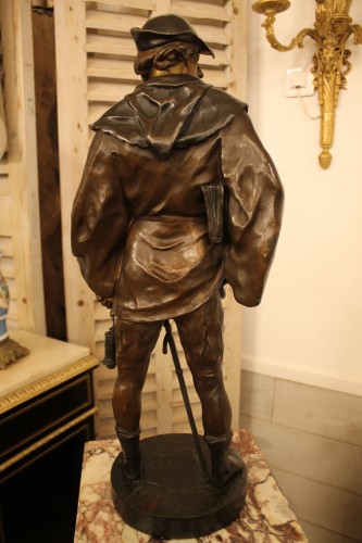 Sculpture Sculpture en Bronze - Escholier du XIVe siècle - Emile Louis PICAULT (1833-1915)