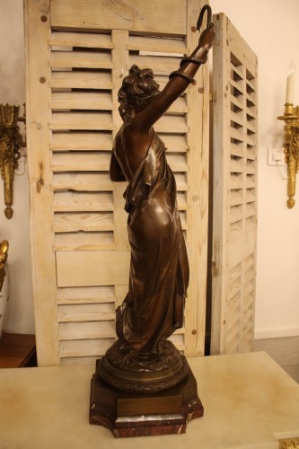 Sculpture Sculpture en Bronze - Albert-Ernest Carrier-Belleuse (1824-1887) – La Charmeuse de serpents