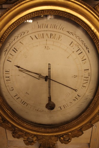 Baromètre thermomètre d'époque Louis XVI - Objet de décoration Style Louis XVI