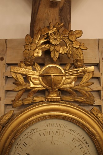 Objet de décoration Baromètre - Baromètre thermomètre d'époque Louis XVI