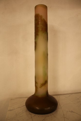 Etablissements Gallé - grand vase tubulaire - Art nouveau