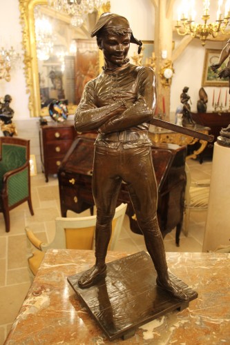 Arlequin - Bronze de René de SAINT-MARCEAUX (1845-1915) - Sculpture Style 