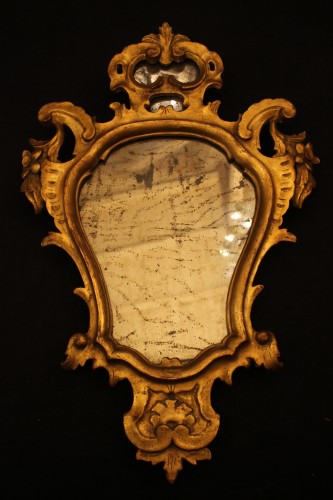Série de quatre miroirs Italiens du XVIIIe siècle - Miroirs, Trumeaux Style 