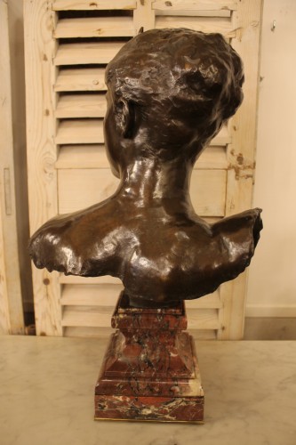 Buste de Diane Chasseresse - Alexandre FALGUIERE (1831-1900) - Antiquités Thierry Martin