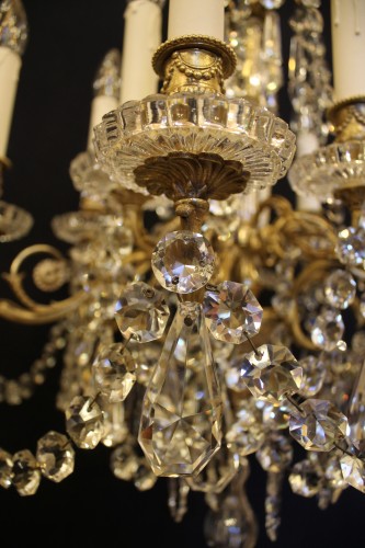 Antiquités - Bronze and crystal chandelier from Baccarat, Napoleon III period