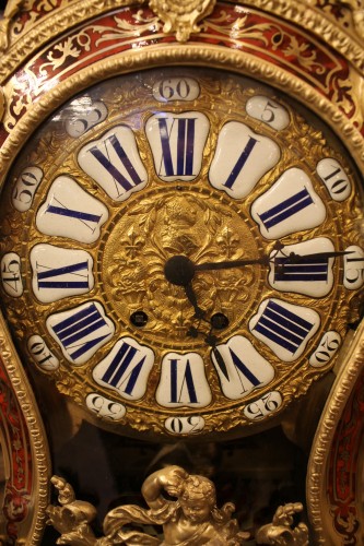 Cartel and its console in Boulle style marquetry, Napoleon III period - Napoléon III