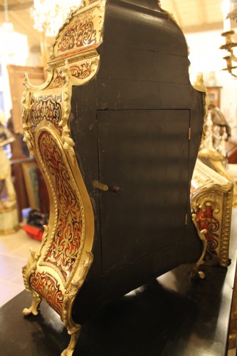 Antiquités - Cartel and its console in Boulle style marquetry, Napoleon III period
