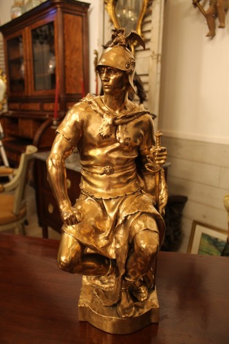 Sculpture Sculpture en Bronze - Paul DUBOIS (1827-1905) - Le courage militaire