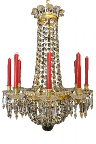 Baccarat - Crystal Balloon Chandelier, late 19th century