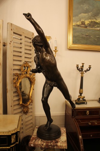  - Le Vainqueur au combat de coq - Très grand bronze d' Alexandre FALGUIERE (1831-1900)