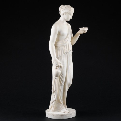 Marble Sculpture “Hebe Goddess Of Youth” After Bertel Thorvaldsen - 