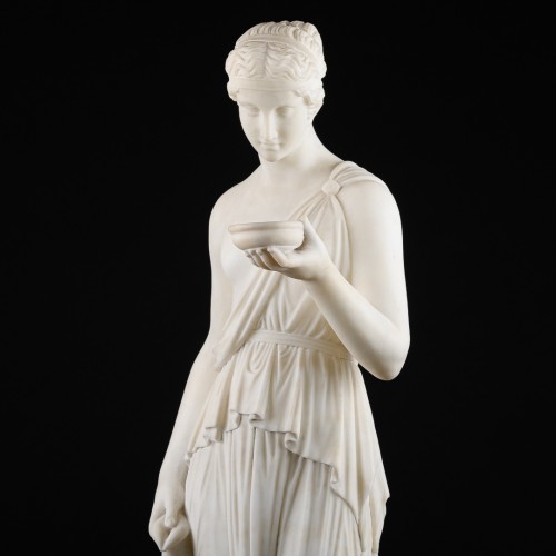 Marble Sculpture “Hebe Goddess Of Youth” After Bertel Thorvaldsen - Napoléon III