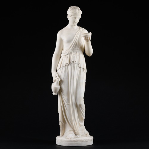 Napoléon III - Marble Sculpture “Hebe Goddess Of Youth” After Bertel Thorvaldsen
